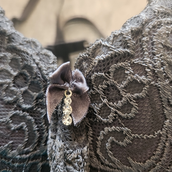 Smart & Sexy Signature Lace Push-Up Bra 42D Gray NEW style 85046 - Picture 4 of 8